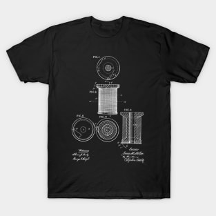 Thread-Spool Vintage Patent Hand Drawing T-Shirt